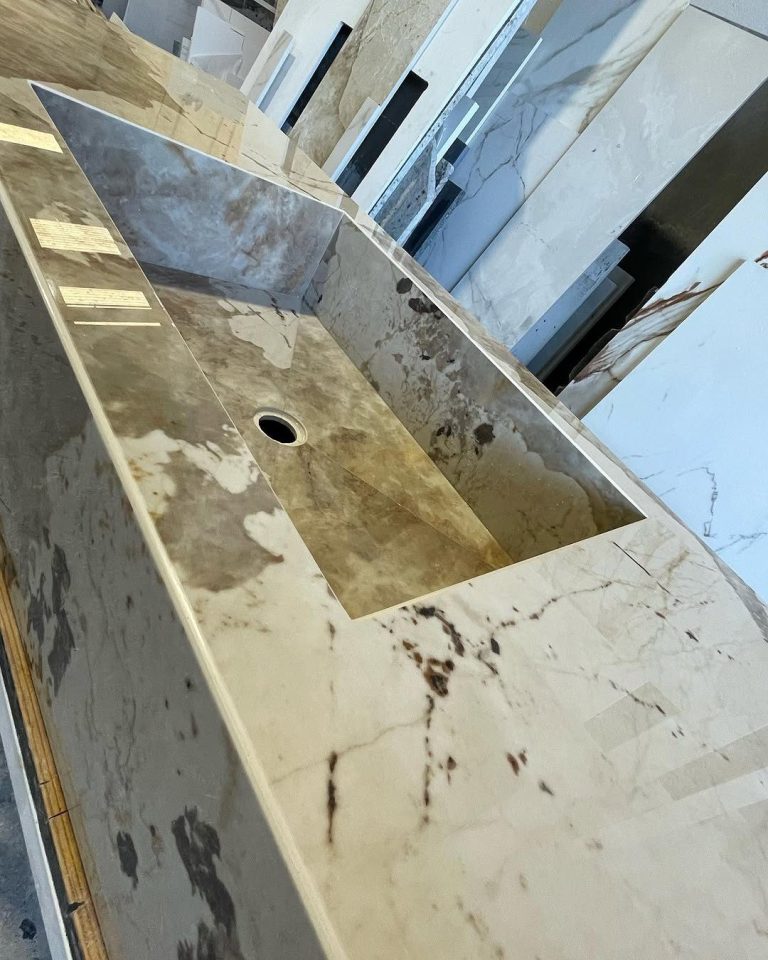 Encimera porcelánico baño una pieza