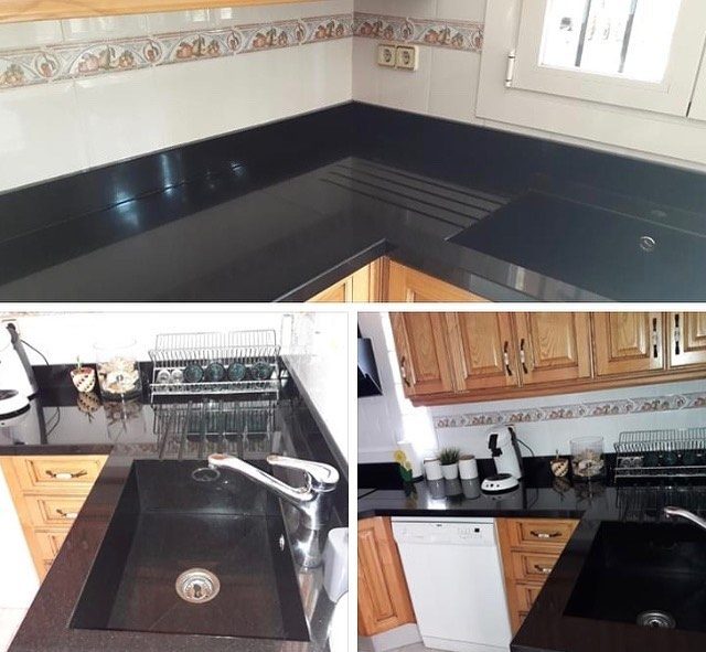 Granito Negro Intenso fregadero